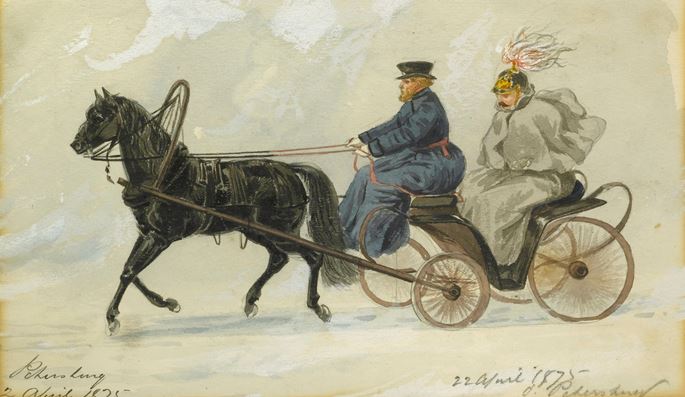William McConnell - An Officer in a Horse-Drawn Carriage, St. Petersburg | MasterArt